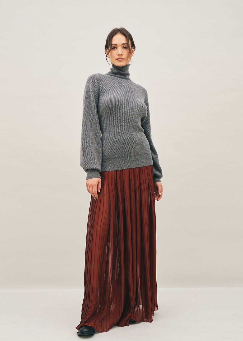 Pleated skirt red woman | Malo