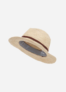 Handmade natural raffia hat