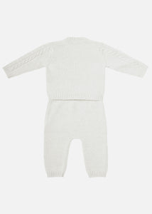 Completino baby in cashmere da Unisex in colore panna