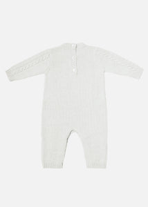 Tutina baby in cashmere da Unisex in colore panna