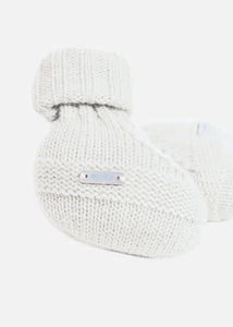 Scarpine baby in cashmere da Unisex in colore panna