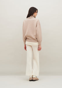 Cashmere hand-embroidered turtleneck sweater