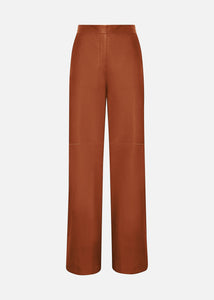 Leather palazzo trousers