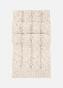 Sciarpa mouliné in cashmere, lana e seta