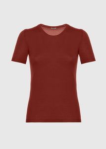 Maglia girocollo in cashmere light da donna, rosso