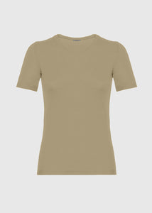 Maglia girocollo in cashmere light da donna, beige