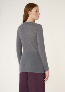 Crew-neck sweater in super soft cashmere