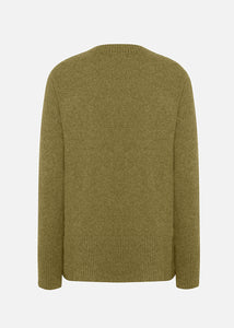 Regenerated cashmere and wool crewneck sweater