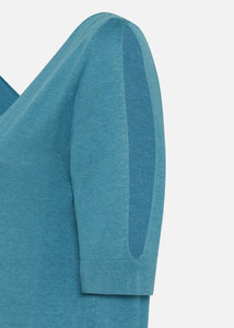 Silk and linen V-neck sweater