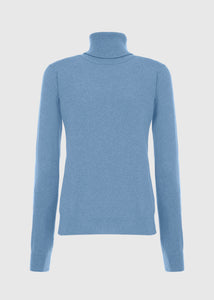 High neck sweater in wool and cashmere