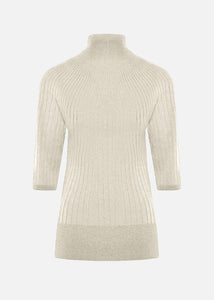 Organic virgin wool turtleneck sweater