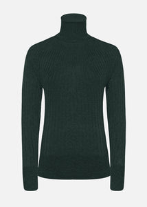 Turtleneck sweater in organic virgin wool