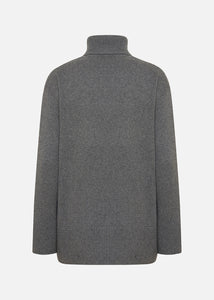 High-Neck-Pullover aus recyceltem Kaschmir und Wolle