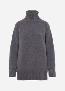 Maglione collo alto in cashmere da Donna in colore nero