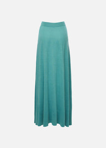 Long skirt in silk and linen
