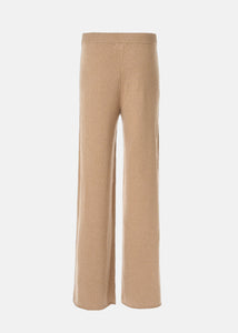Regenerated cashmere and wool trousers