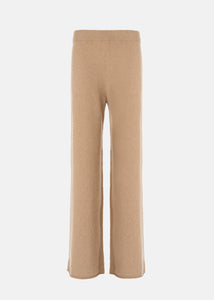 Regenerated cashmere and wool trousers