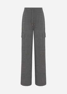 Wool and cashmere cargo trousers