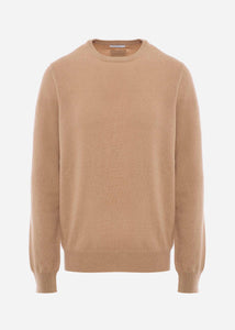 Maglione girocollo in cashmere da Uomo in colore beige