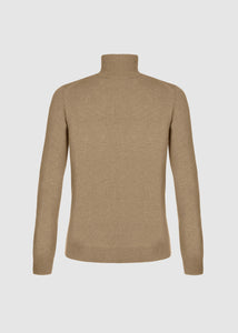 Maglia collo alto in cashmere light da uomo, beige