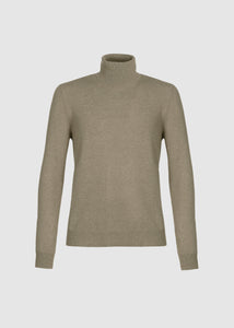 Maglia collo alto in cashmere light da uomo, beige