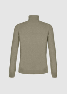 Maglia collo alto in cashmere light da uomo, beige