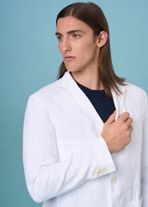 Giacca in lightweight linen da uomo, bianco