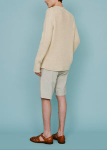 Bermuda in misto cotone da uomo, grigio