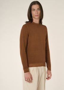 Crew-neck sweater in virgin wool