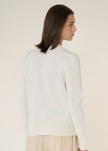 Jersey de cuello redondo en lana virgen