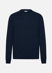Mouliné cashmere crewneck sweater