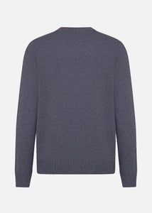 Mouliné cashmere crew-neck sweater