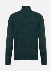 Mouliné cashmere turtleneck sweater