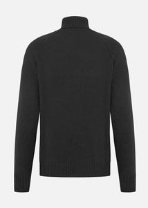 Turtleneck sweater in regenerated cashmere and virgin wool