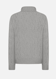 Turtleneck sweater in regenerated cashmere