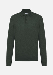 Polo shirt in cashmere and silk