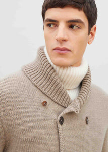 Peacoat in virgin wool and cashmere