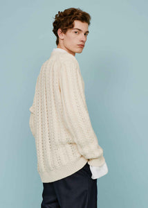 Unisex cardigan in cashmere and cotton