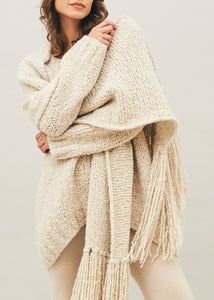 Sciarpa unisex in lana e lana di alpaca fatta a mano