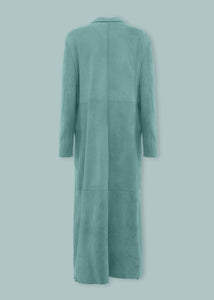 Suede coat robe