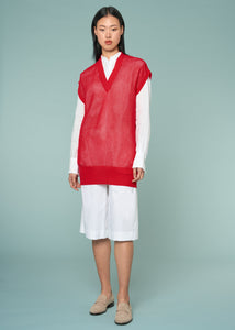 Gilet in sustainable cotton