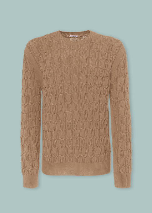 Sustainable cotton crewneck sweater