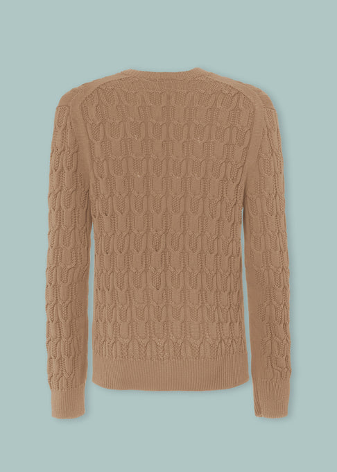 Sustainable cotton crewneck sweater